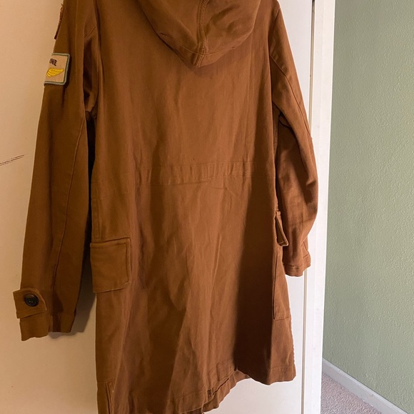 Madeline & Monroe Brown Canvas hooded jacket - Picture 2 of 4
